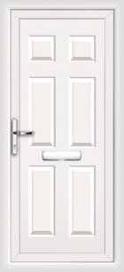 Harrow Solid white upvc front door